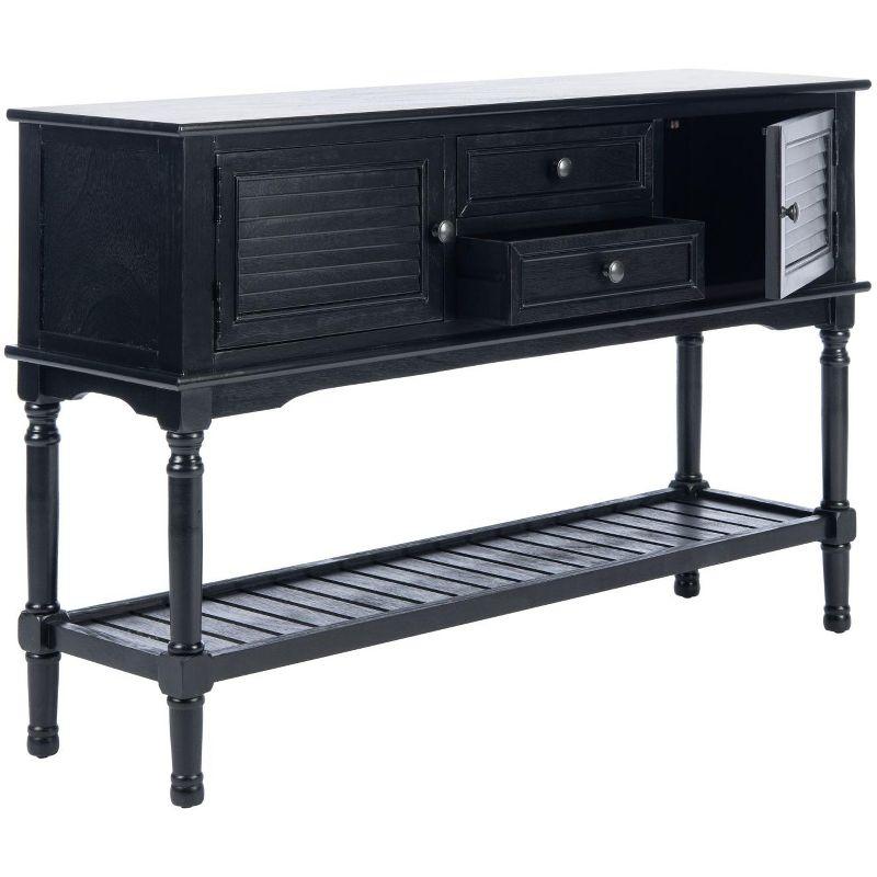 Tate 2 Drawer 2 Door Console Table - CNS5722B - Black - Safavieh