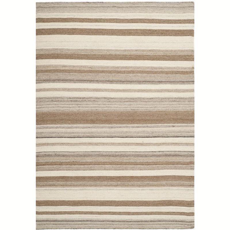 Dhurries DHU631 Hand Woven Flat Weave Area Rug Natural / Camel 4' X 6' - Safavieh.