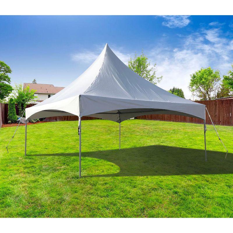 Party Tents Direct Weekender High Peak Frame Party Tent, White, 20 ft x 20 ft