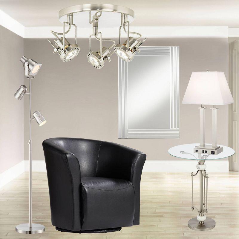 Possini Euro Design Sofija Rectangular Vanity Wall Mirror Modern Mirrored Glass Layered Frame 23 1/2" Wide for Bathroom Bedroom Living Room Entryway