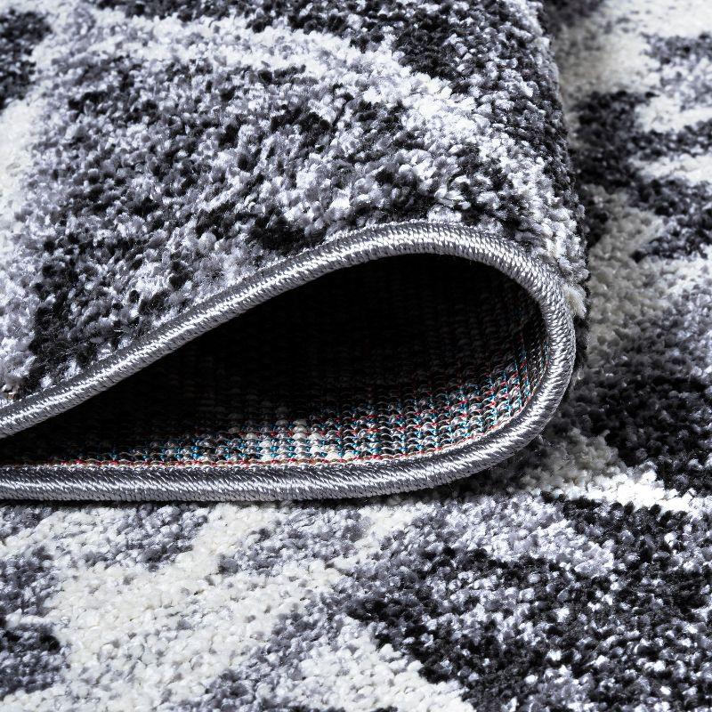 2'x 8' Sura Modern Kilim Geometric Runner Rug, Gray/Anthracite - JONATHAN Y
