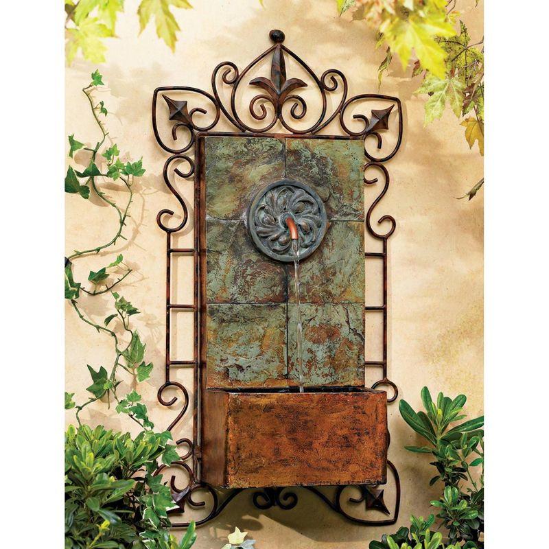 John Timberland Ibizi Rustic Outdoor Wall Water Fountain with LED Light 33" for Yard Backyard Garden Patio Home Deck Porch House Exterior Balcony Roof