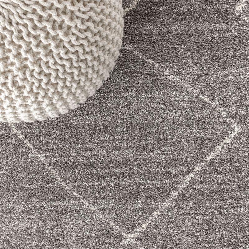 5'x8' Zaina Moroccan Beni Souk Area Rug, Gray/Cream - JONATHAN Y