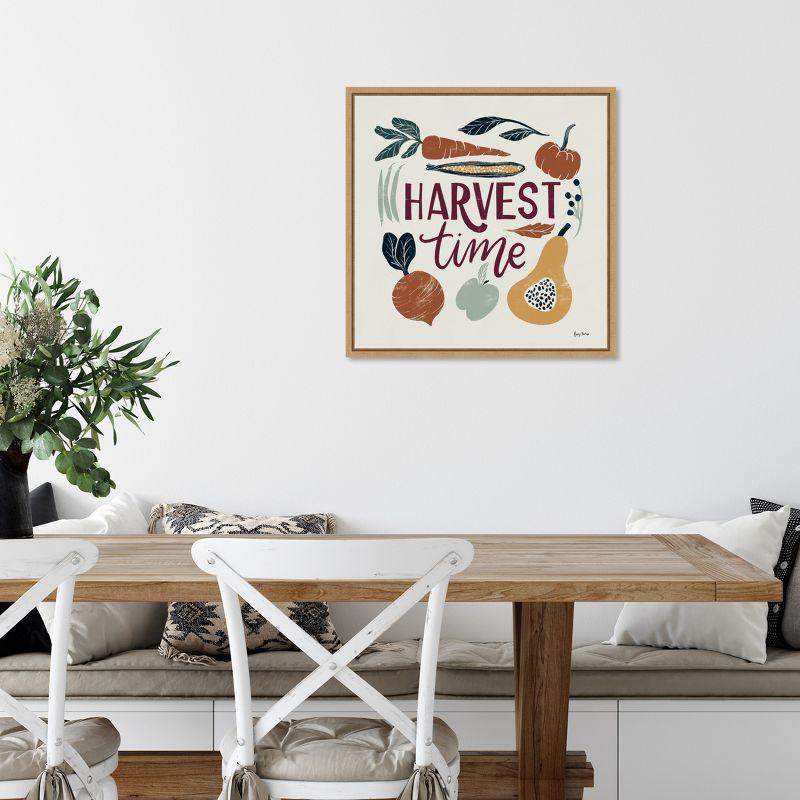 Amanti Art Harvest Lettering I by Becky Thorns Canvas Wall Art Print Framed 22 x 22-in.