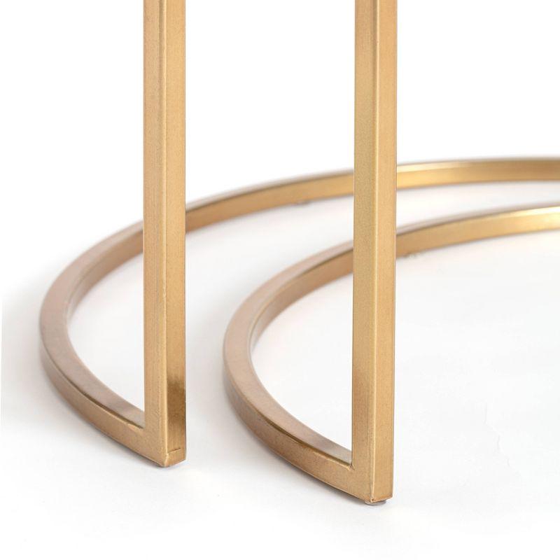 Carrie 2 Pieces Kingston Gold Nesting Side Table