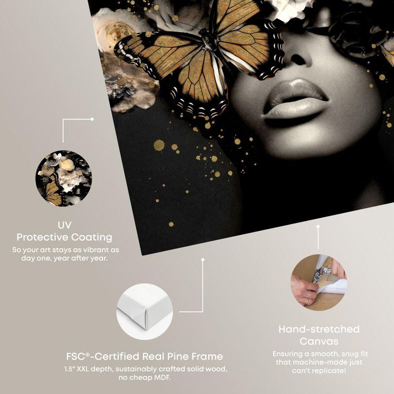 Art Remedy Butterfly Golden Goddess Gold Fashion Wall Art, 20" x 24", Gallery Wrapped