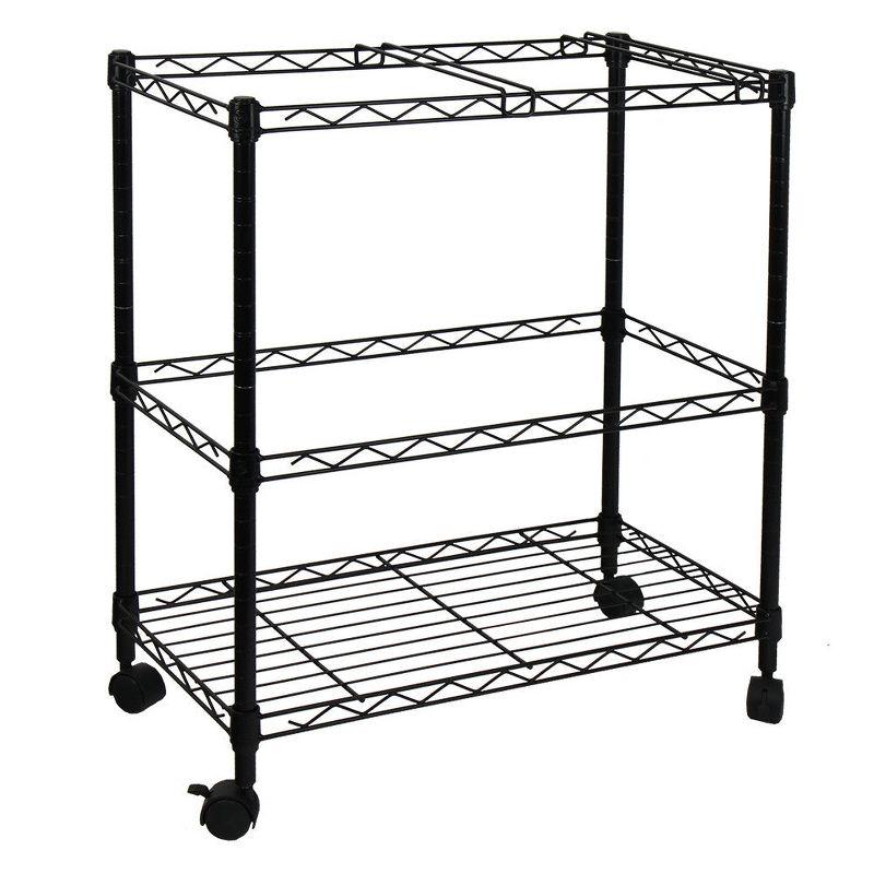 Oceanstar Portable 2-Tier Metal Rolling File Cart