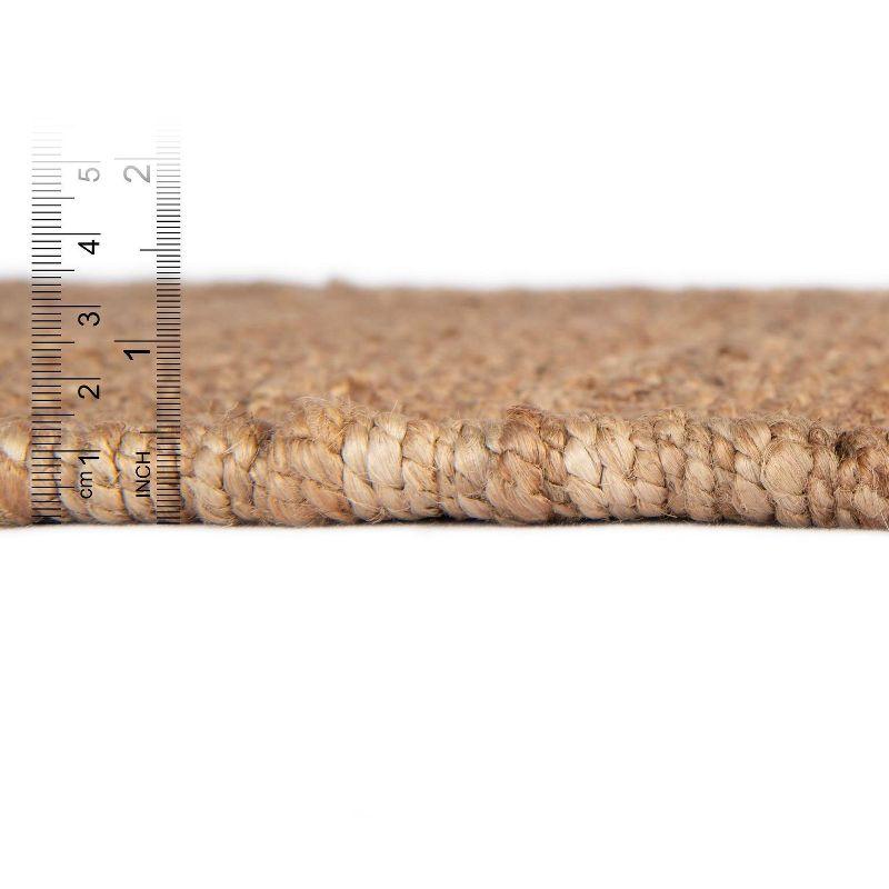 Handwoven Eco-Friendly Tan Jute 5' x 8' Rectangular Area Rug