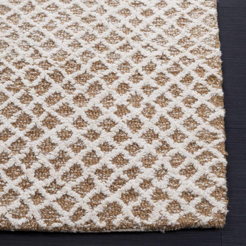 Elegant Ivory Hand-Tufted Wool Area Rug 6' x 9'