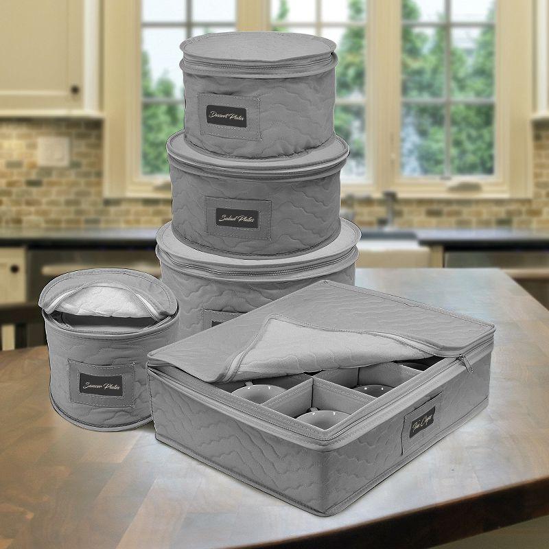 Sorbus Dinnerware Storage 5-Piece Set — Service for 12