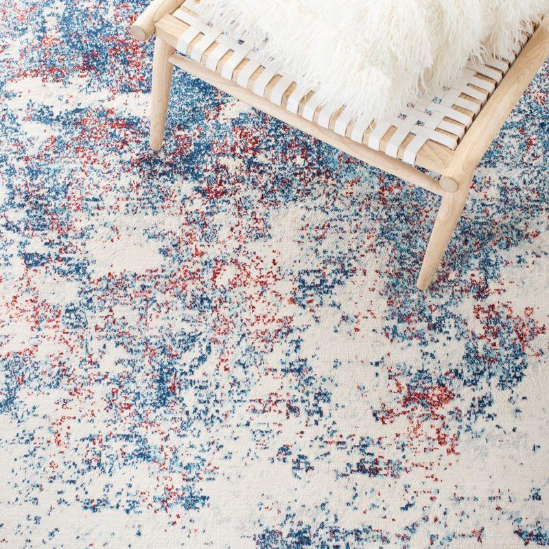 Brentwood BNT822 Power Loomed Area Rug - Navy/Red - 5'3"x7'6" - Safavieh.