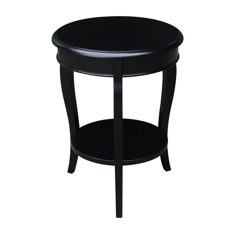 Cambria 25'' Black Solid Parawood Round End Table