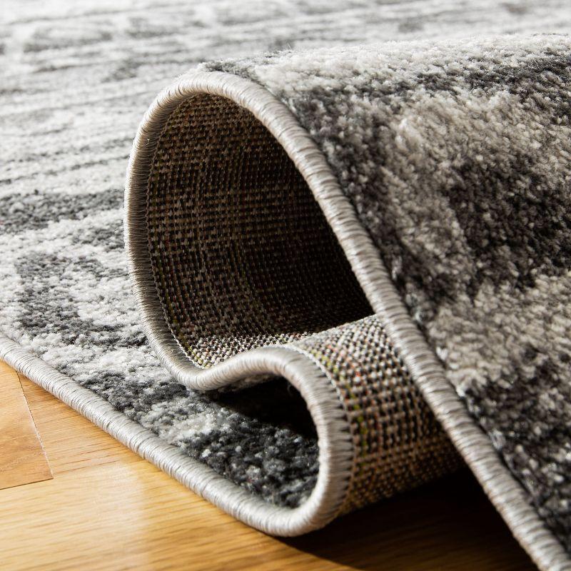 Adirondack ADR119 Non-Shedding Power Loomed Indoor Area Rug - Ivory/Charcoal - 6'x6' - Safavieh