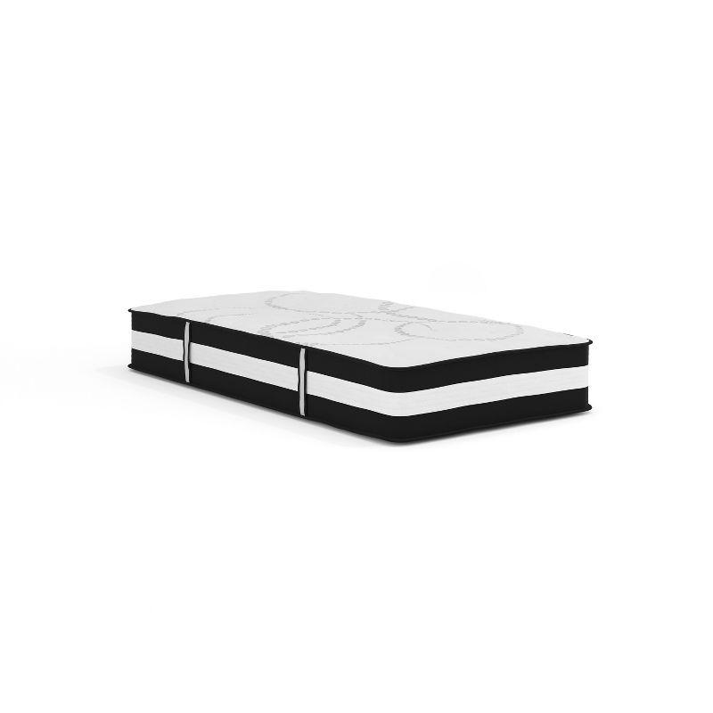 Emma and Oliver 12 Inch CertiPUR-US Certified Hybrid Pocket Spring Mattress, Twin Mattress in a Box - Premium Mattress