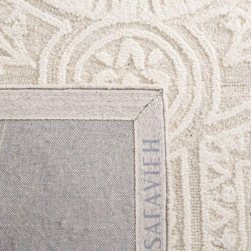 Blossom BLM109 Hand Tufted Indoor Area Rug - Light Grey/Ivory - 4'x6' - Safavieh