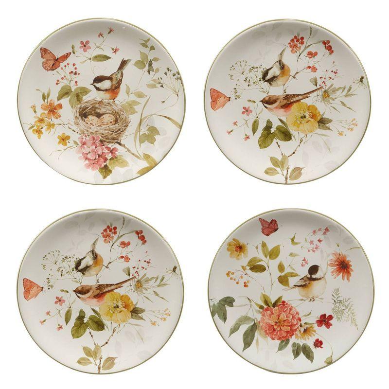 Nature's Song Ceramic Floral 16-Piece Dinnerware Set