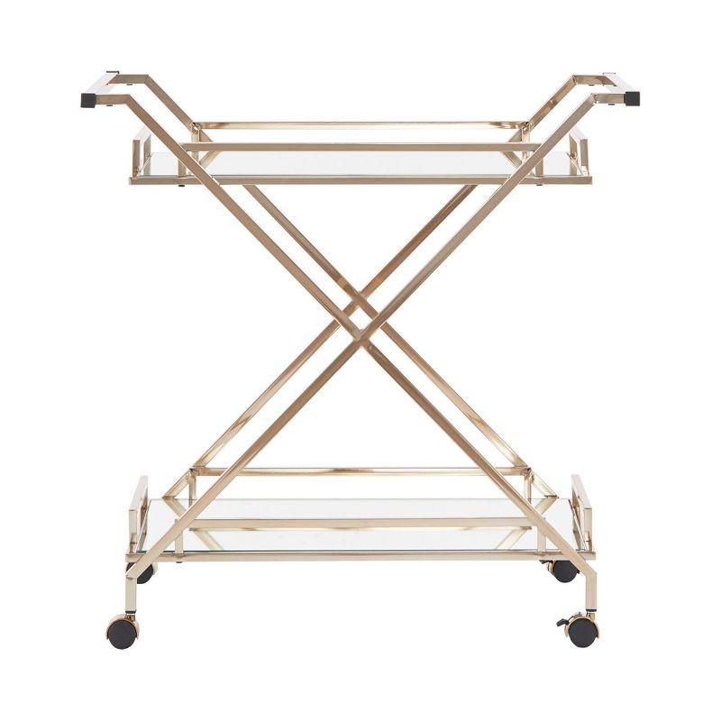 Rosanne Champagne Bar Cart Gold - Inspire Q
