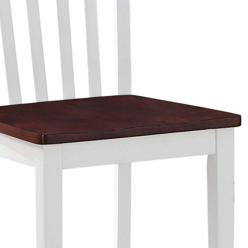 Acme Furniture Green Leigh Dining Chairs White/Walnut Finish