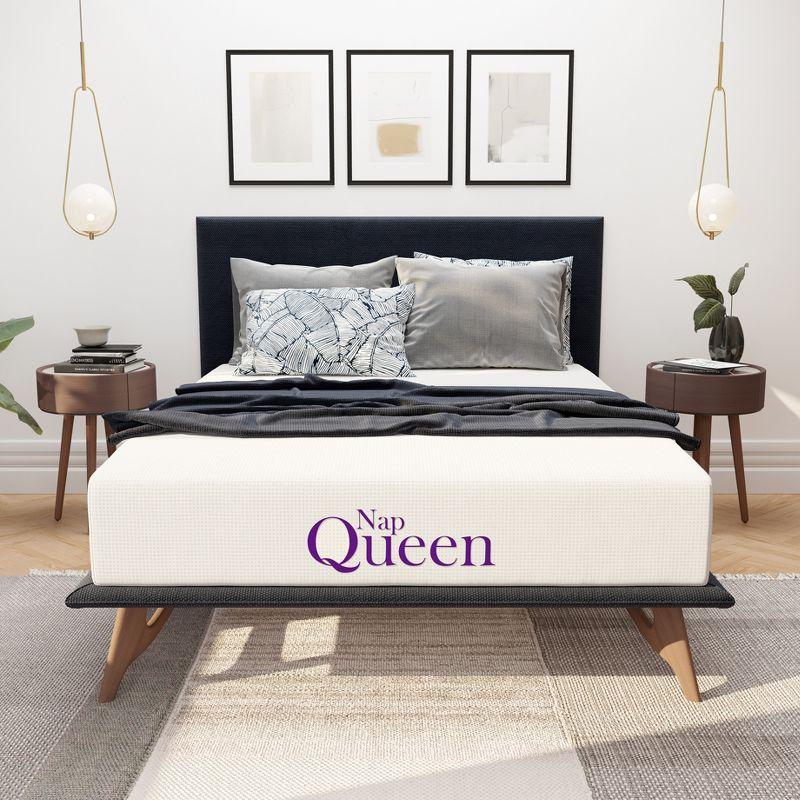 King 12" White Gel Memory Foam Adjustable Bed