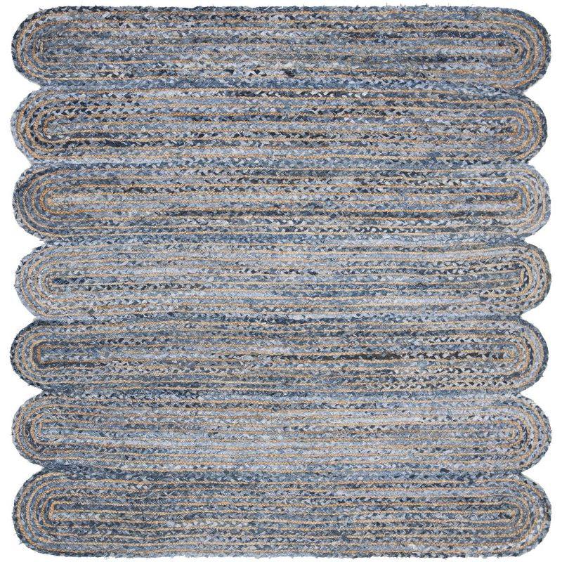 Cape Cod CAP208 Woven Indoor Area Rug - Blue/Natural - 6'x6' - Safavieh