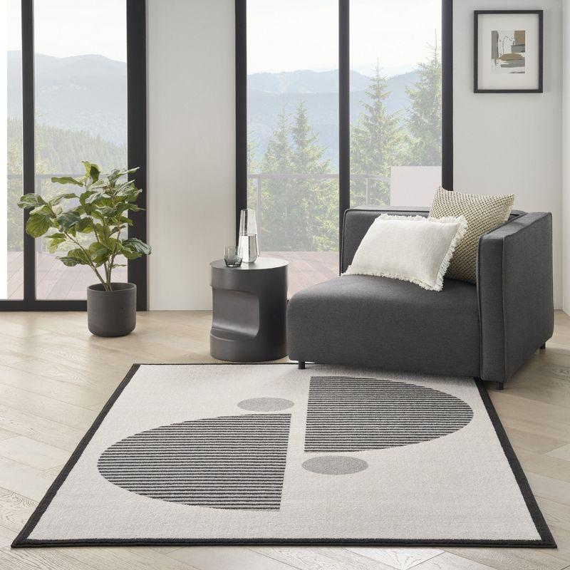 Nourison Modern Passion Circle Mid-Century Modern Indoor Rug