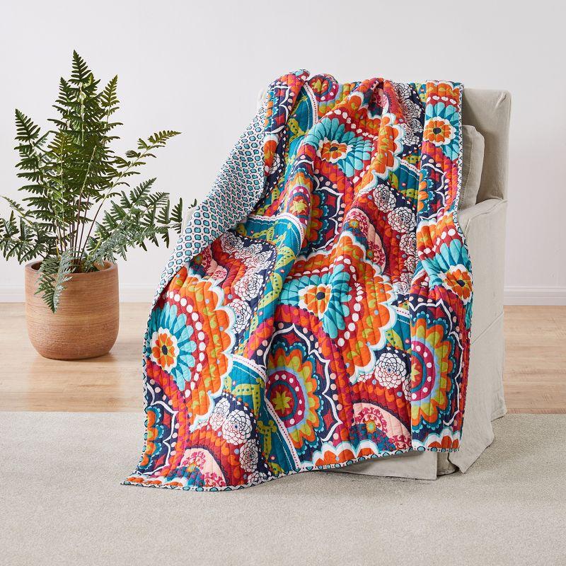 Serendipity 50" x 60" Quilted Throw - Multicolor - Levtex Home