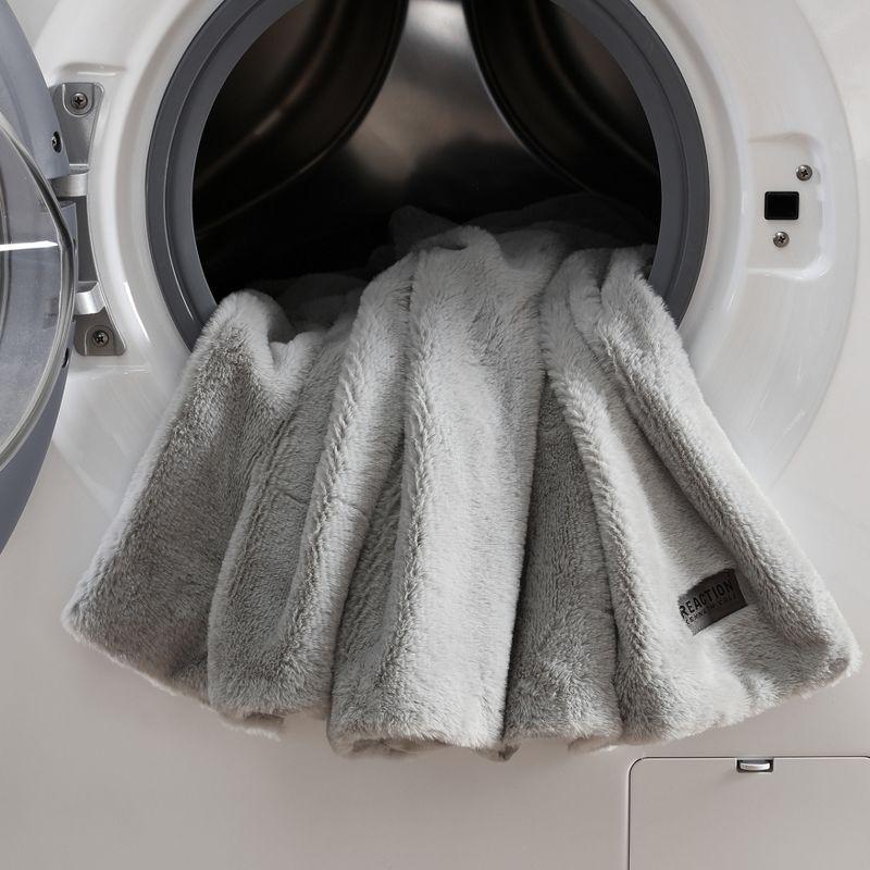 Kenneth Cole Faux Fur Solid Throw Blankets