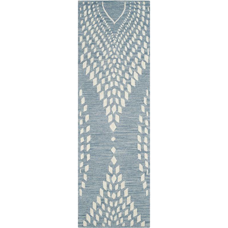 Bella BEL126 Hand Tufted Runner Rug - Blue/Ivory - 2'3"x9' - Safavieh.