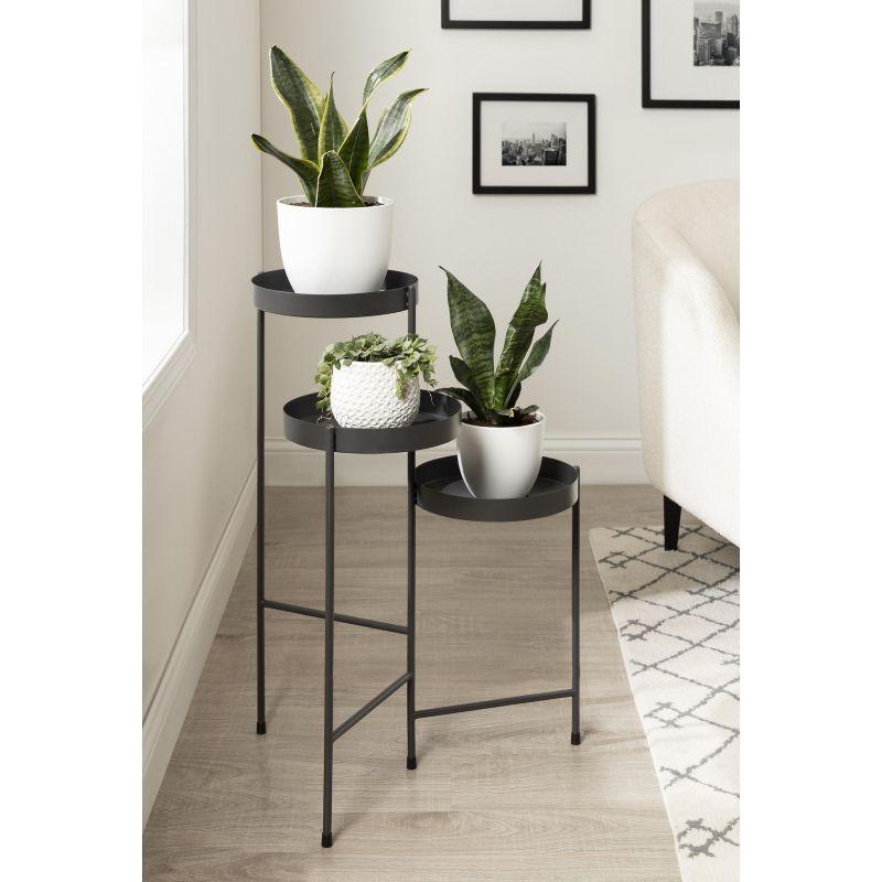 Kate and Laurel - Finn Metal Tri-Level Plant Stand