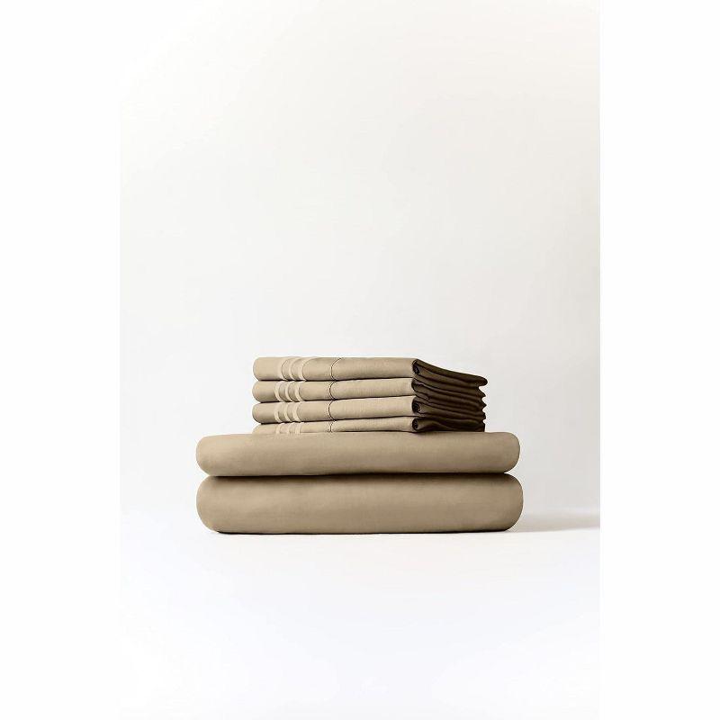 CGK Linens 6 Piece Soft & Cooling Solid Sheet Set - Wrinkle Free Luxury Bed Sheets