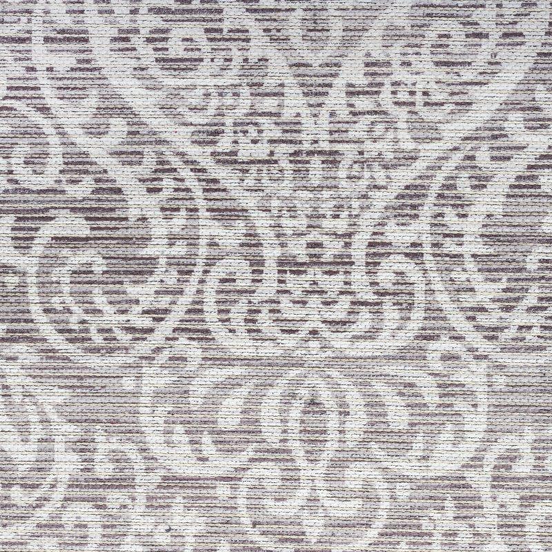 Damask Machine Washable Brown Area Rug