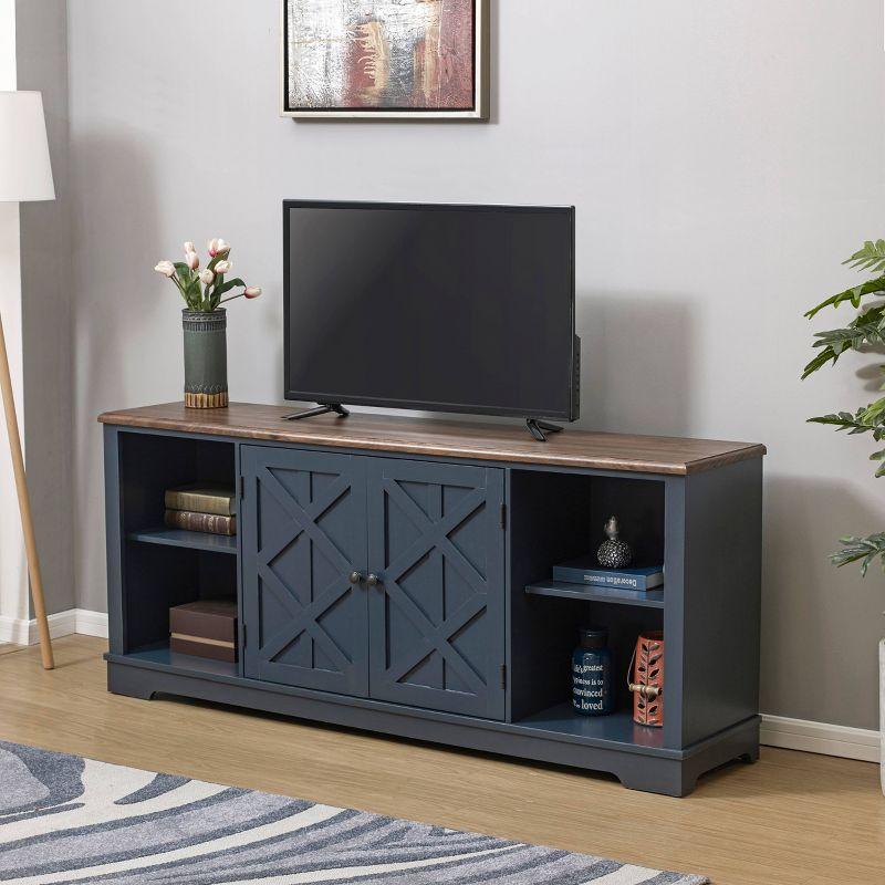 TV Stand for TVs up to 78": Home Essentials, Coastal Style, Open Shelves, Cable Management