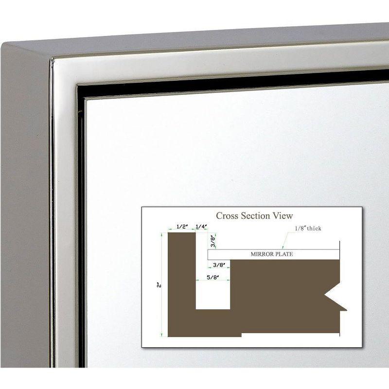 Hamilton Hills 30" x 40" Polished Silver Metal Framed Mirror