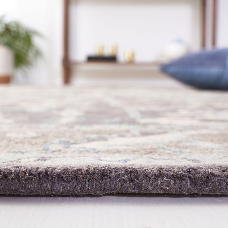 Blossom BLM217 Hand Tufted Area Rug - Dark Grey/Light Brown - 8'x10' - Safavieh.