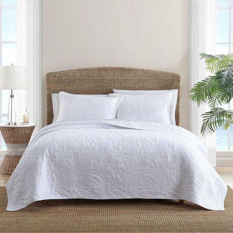 White Cotton Full Reversible Quilt Set