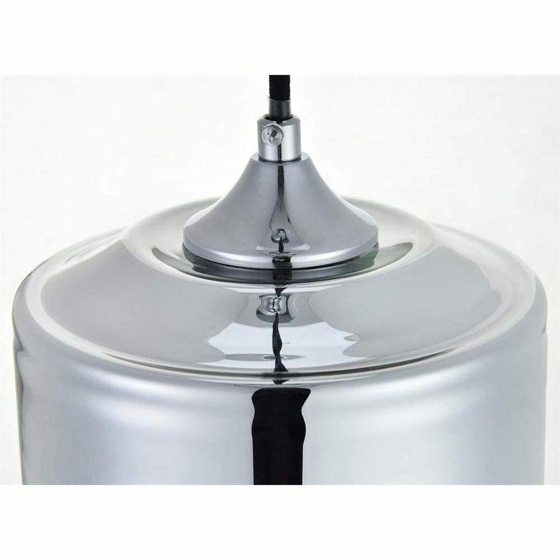 Elegant Lighting Ashwell 1 Light Chrome Pendant With Clear Glass