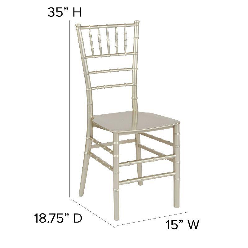 Champagne Silver Resin Stackable Chiavari Chair