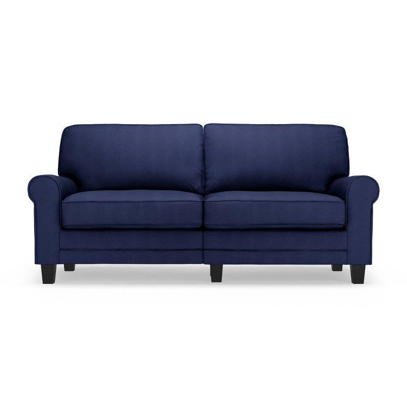 Serta Copenhagen 73" Rolled Arm Sofa, Easy Care Fabric, Soft Pillow Back, Pocket Coil Seat Cushions