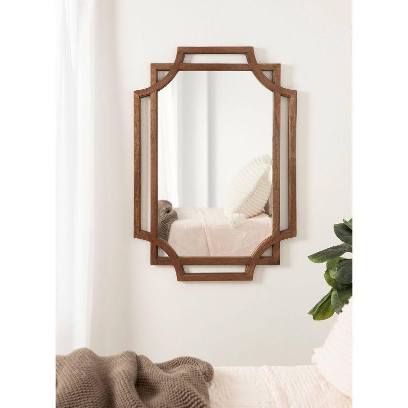 40" x 27" Minuette Wood Framed Wall Mirror Natural - Kate & Laurel All Things Decor: Modern Rectangular, No Assembly Required