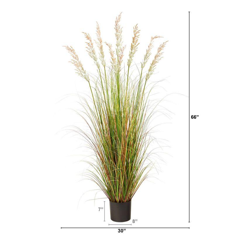 Nearly Natural 5.5-ft Plum Grass Artificial Plant