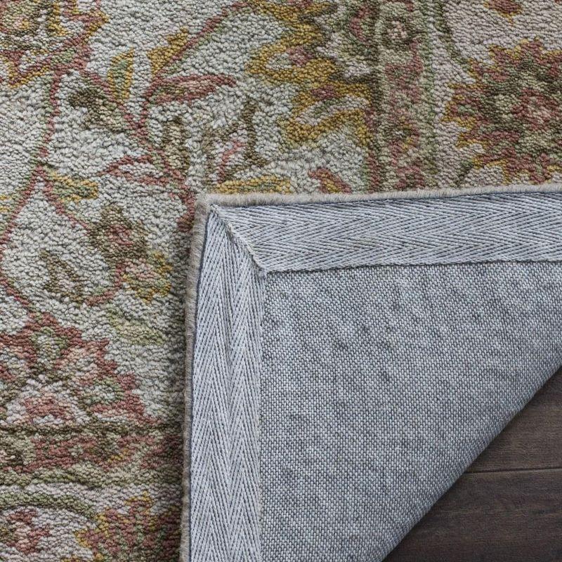 Antiquity AT17 Hand Tufted Indoor Area Rug - Ivory/Light Green - 6'x9' - Safavieh