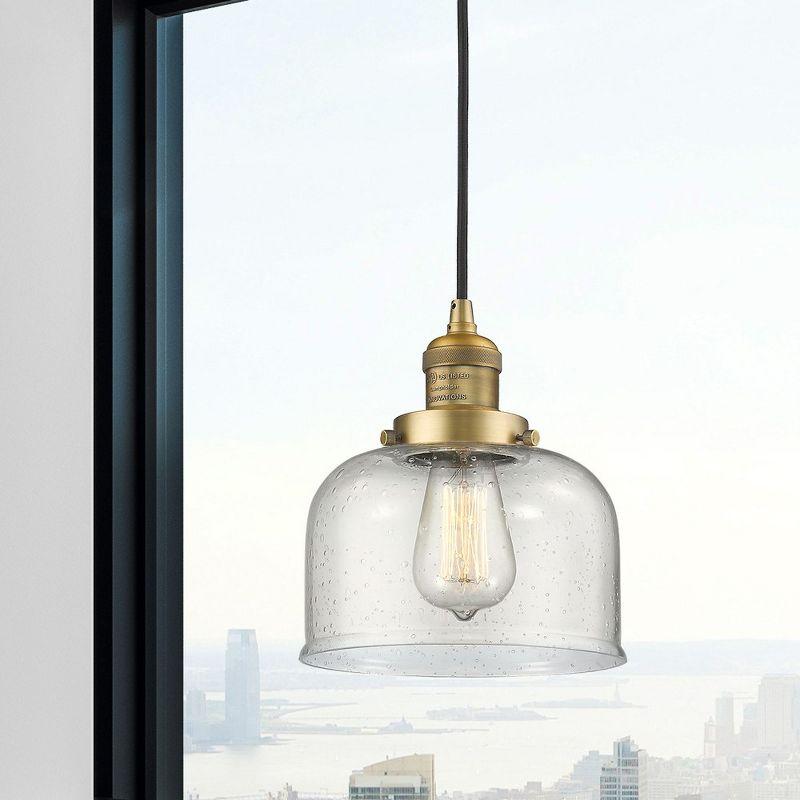 Brushed Brass and Glass Mini Pendant Light