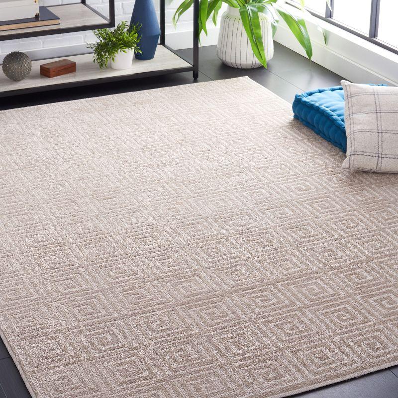 Pattern and Solid PNS412 Power Loomed Area Rug - Beige - 5'3"x7'6" - Safavieh.