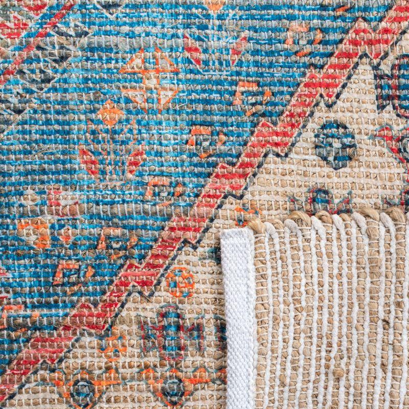 Saffron SFN512 Hand Loomed Indoor Runner Rug - Navy/Red - 2'3"x8' - Safavieh