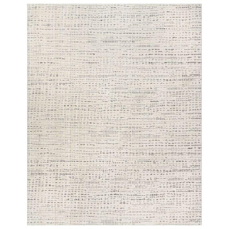 Sydney Vania Modern Abstract Polka Dot Ivory Gray Polyester Indoor Area Rug