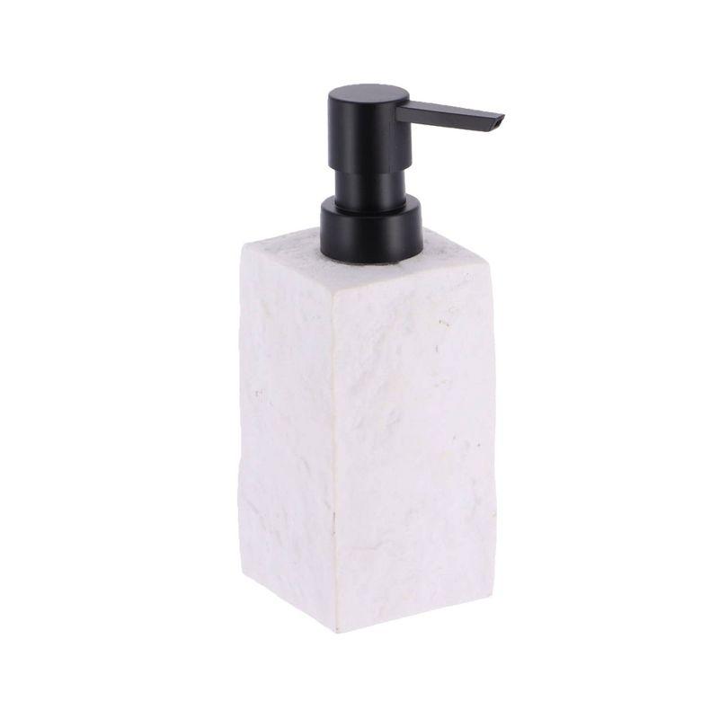 Evideco Stone Bath Square Resin Hand Soap & Lotion Dispenser