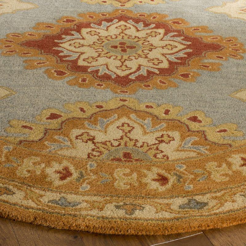 Heritage HG408 Handmade Area Rug - 5'x8' - Blue/Rust - Safavieh