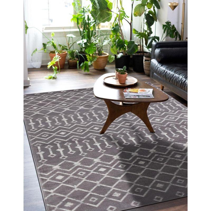 Unique Loom Moroccan Trellis Mamounia Geometric Indoor Woven Area Rug