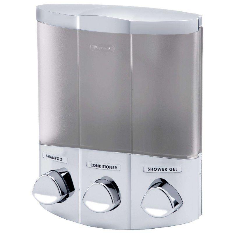 Satin Silver Wall-Mounted Automatic Liquid Dispenser