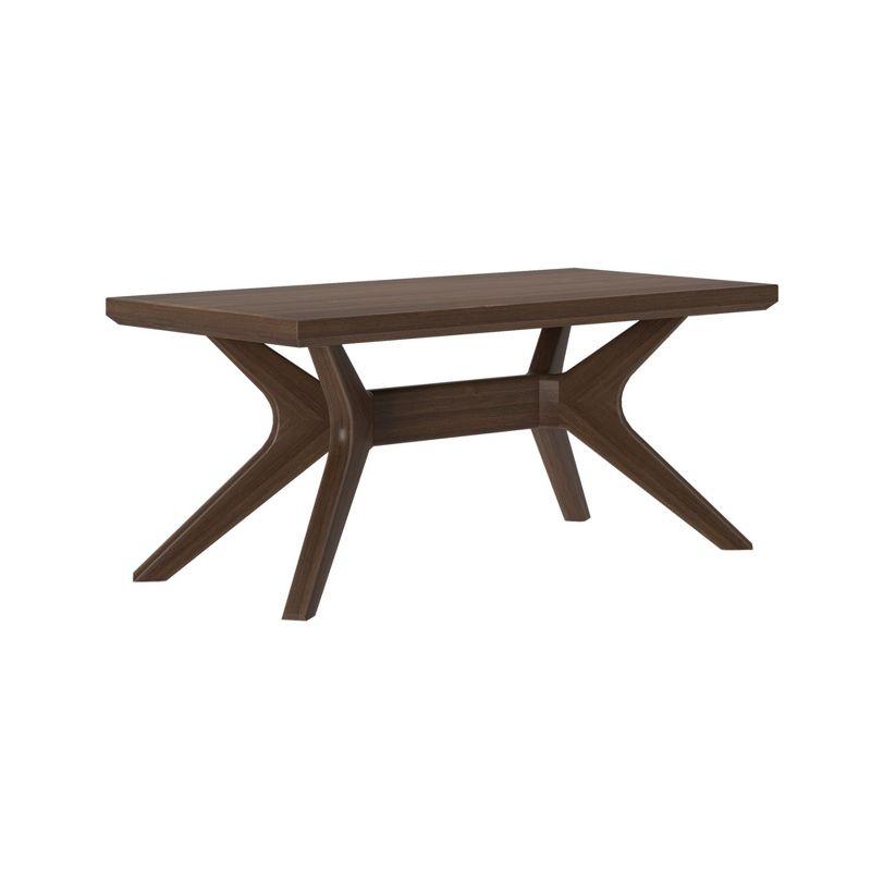 Plank+Beam Solid Wood Cross Leg Rectangular Coffee Table, 40" Coffee Table for Living Room, Walnut